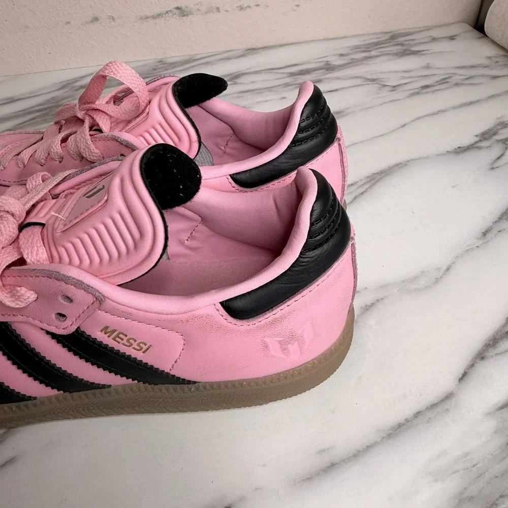 adidas Samba Lionel Messi Inter Miami CF Home Pink/Black Low Top Sneakers Sz 5.5
